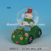 Lovely snowman resin christmas snow globe